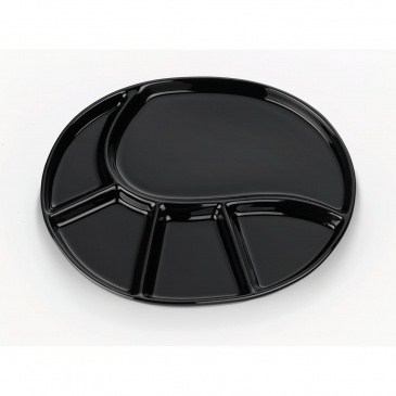 talerz do fondue, 28,5x22 cm, czarny