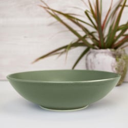 Talerz obiadowy głęboki ceramiczny na zupę do zupy zielony alfa 20,5 cm 900 ml Talerz obiadowy głęboki ceramiczny na zupę do zupy zielony alfa 20,5 cm 900 ml