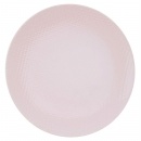 Talerz obiadowy płaski płytki ceramiczny pastelowy różowy relief 27 cm