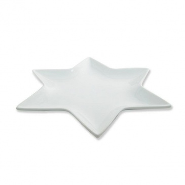 Talerz porcelanowy biały gwiazda taca patera w kształcie gwiazdy 27 cm