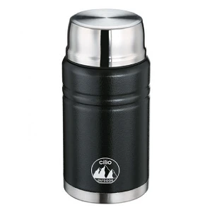 Termos obiadowy ze składaną łyżką 750 ml Cilio czarny