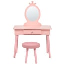 Toaletka dziecięca z taboretem MARGIE Różowy