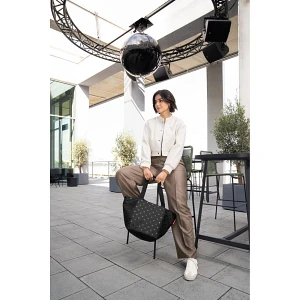 Torba shopper m, glossy dots black Torba shopper m, glossy dots black