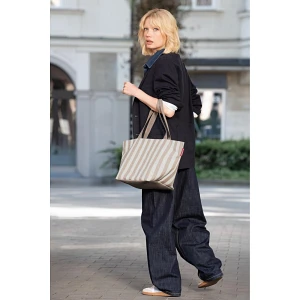 Torba SHOPPER M, summerstripes coffee