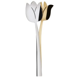 Tulipano - zestaw łyżek do sałaty stal/złoto Tulipano - zestaw łyżek do sałaty stal/złoto
