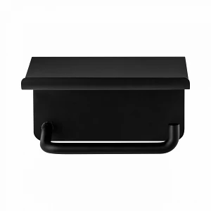 Uchwyt na papier toaletowy z półką modo, black Uchwyt na papier toaletowy z półką modo, black