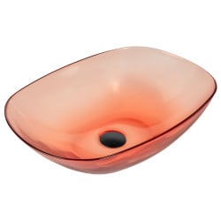 Umywalka nablatowa 54 x 36 cm czerwona moengo