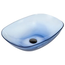 Umywalka nablatowa 54 x 36 cm niebieska moengo