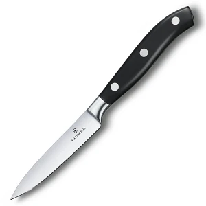 VICTORINOX - Grand Maitre - Nóż do warzyw kuty - 10 cm - Czarny VICTORINOX - Grand Maitre - Nóż do warzyw kuty - 10 cm - Czarny