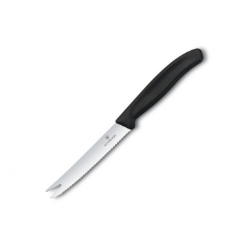 VICTORINOX - Nóż do sera, ząbkowany 11 cm - czarny