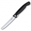 Victorinox - swiss classic - składany nóż do warzyw i owoców - ząbkowane ostrze - 11 cm - czarny