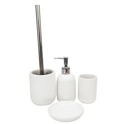 VIVIANO Dozownik mydła 7,5x7,5x18cm biały/OD2370