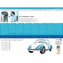 Naklejka ścienna Beetle Blue 135x81 cm BRISA VW kolorowa