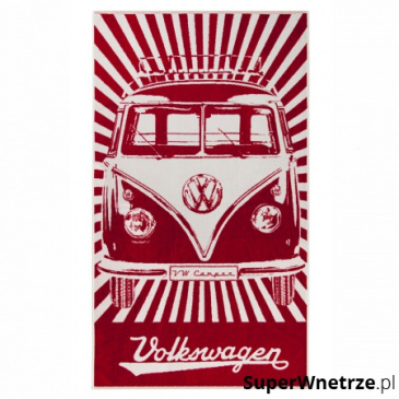 Ręcznik plażowy 160x90 cm BRISA VW BUS czerwony