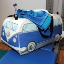 Torba sportowa 50x25x26 cm BRISA VW BUS niebiesko-beżowa