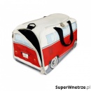 Torba sportowa 50x25x26 cm BRISA VW BUS czerwono-beżowa