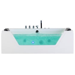 Wanna led z hydromasażem 153 cm biała samana