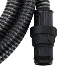 Wąż ssący ze złączami z pvc, 4 m, 22 mm, czarny Wąż ssący ze złączami z pvc, 4 m, 22 mm, czarny