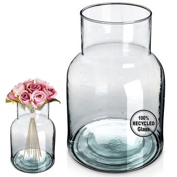 Wazon na kwiaty dekoracyjny szklany 25 cm