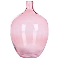 Wazon na kwiaty roti szkło 39 cm różowy Wazon na kwiaty roti szkło 39 cm różowy