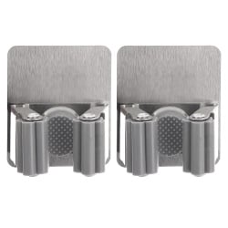 Wieszak na mopa, miotłę i narzędzia stalowy samoprzylepny 2 szt.