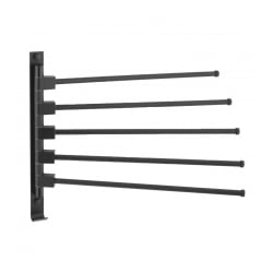 Wieszak na ręczniki do łazienki ścienny uchwyt czarny -yoka