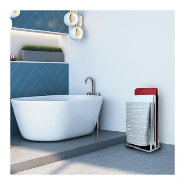 Wieszak na ręczniki stojący do łazienki chrom 3 ramiona  - yoka