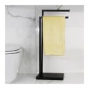 Wieszak na ręczniki stojak dwuramienny czarny