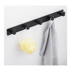 Wieszak na ubrania na ścianę czarny aluminiowy haczyk loft - yoka