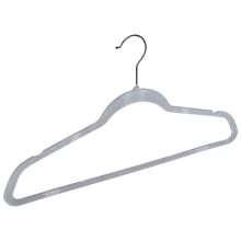 Wieszaki na ubrania welurowe szare obrotowe 45x24,5 cm 10 szt. Wieszaki na ubrania welurowe szare obrotowe 45x24,5 cm 10 szt.