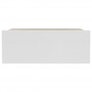 Wisząca szafka nocna, biel i dąb Sonoma, 40x30x15 cm