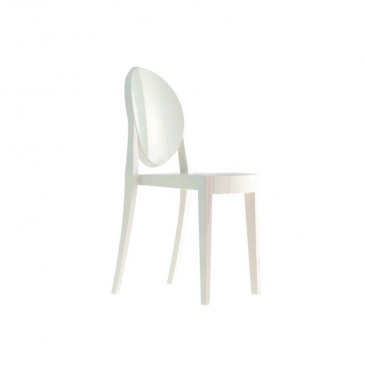 Włoskie krzesło King Bath Victoria Ghost białe