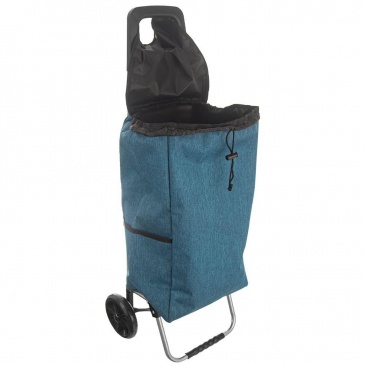 Wózek zakupowy torba zakupowa na kółkach na zakupy niebieska 40 l 30 kg
