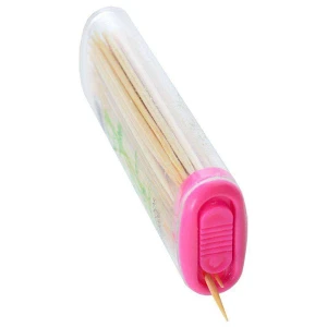 Wykałaczki drewniane w pudełku, etui, zestaw, 60 sztuk