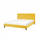Wymienne obicie do łóżka 160 x 200 cm żółte FITOU