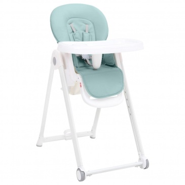 Wysokie krzesełko dla dziecka, turkusowe, aluminiowe
