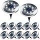 Lampki ogrodowe solarne led stalowe wbijane 11,5 cm 12 szt.