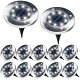 Lampki ogrodowe solarne led stalowe wbijane 11,5 cm 12 szt.