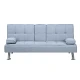 Rozkładana tapicerowana sofa Angelos jasnoszara