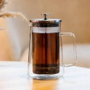 Zaparzacz do herbaty szklany 1000 ml diva srebrny  (1)