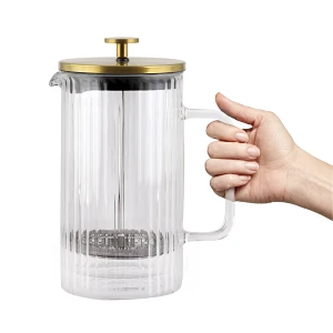 Zaparzacz do kawy i herbaty z podwójną ścianką 1000 ml tulip złoty mat 0664