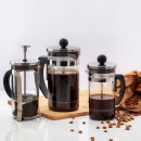 Zaparzacz imbryk, dzbanek szklany z tłokiem do zaparzania kawy, herbaty, ziół, 0,6 l
