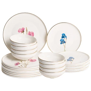 Zastawa stołowa 24-częściowa HYSSOP Porcelana Biały Zastawa stołowa 24-częściowa HYSSOP Porcelana Biały