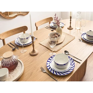 Zastawa stołowa 24-częściowa SHISO Porcelana Biały/ niebieski Zastawa stołowa 24-częściowa SHISO Porcelana Biały/ niebieski