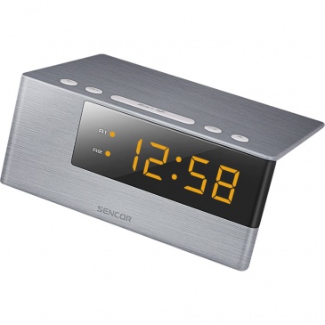 Zegar cyfrowy z budzikiem i łądowarką USB Sencor SDC 4600 OR