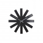 Zegar ścienny 32x8,5cm Umbra Ribbon czarny