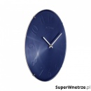 Zegar ścienny 35 cm Nextime Elegant Dome niebieski