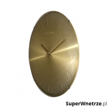 Zegar ścienny 35 cm Nextime Elegant Dome złoty