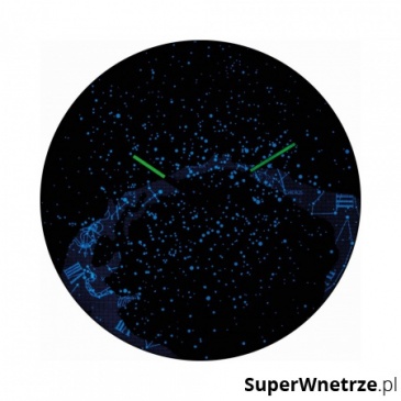 Zegar ścienny 35 cm Nextime Milky Way Dome niebieski