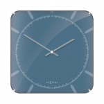 Zegar ścienny 35x35 cm Nextime Michael Square Dome niebieski